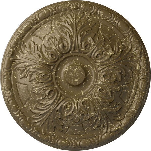 Ekena Millwork Granada Ceiling Medallion (Fits Canopies up to 4 1/4"), 15 3/4"OD x 5/8"P, Mississippi Mud Crackle CM16GAMMC - main